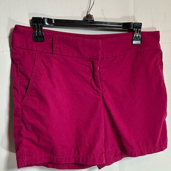 LOFT Pants - LOFT Vibrant Pink 100% Cotton Zippered Women's Bermuda Shorts Size 4